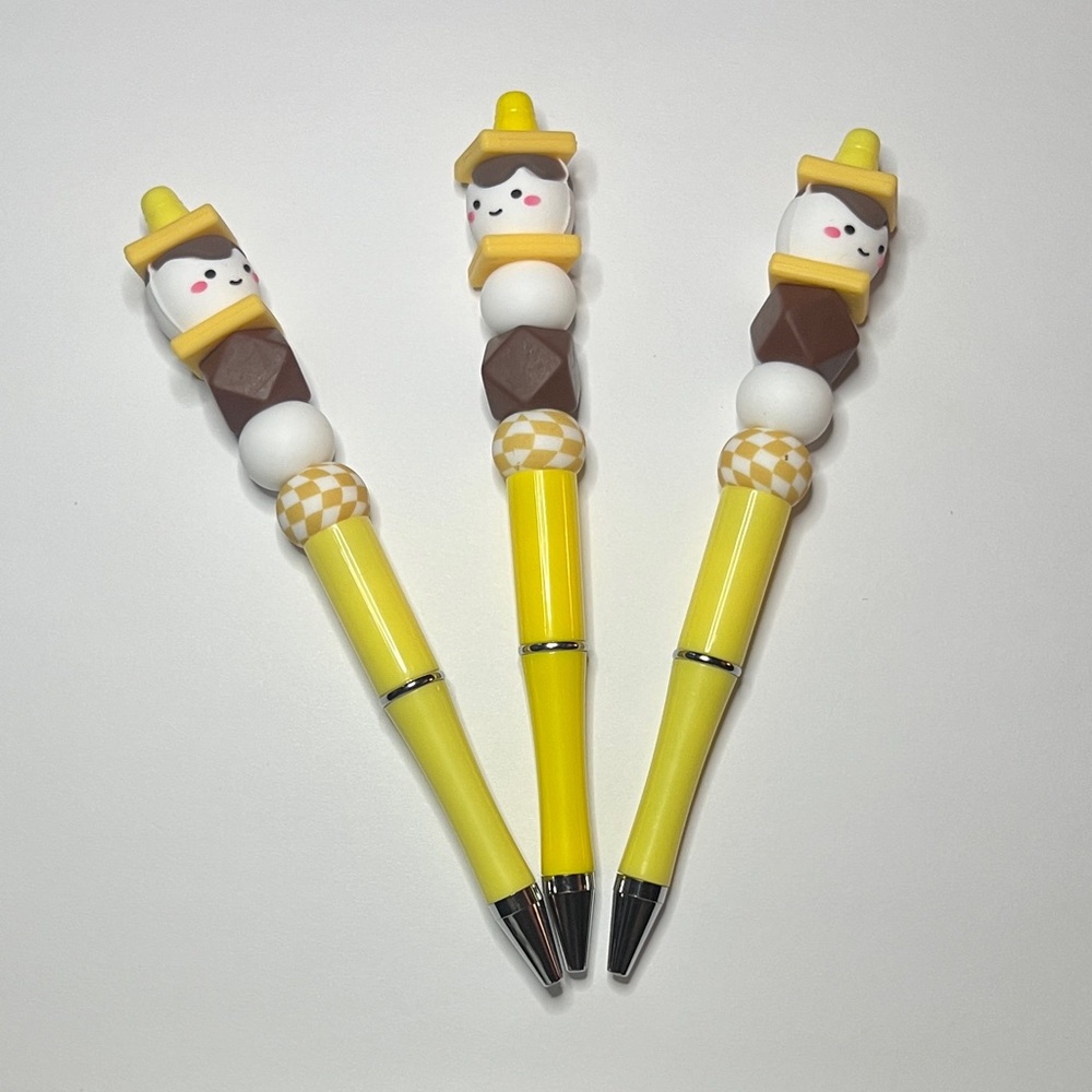 S’mores Themed Beaded Pens  with S’mores Focal Bead Topper